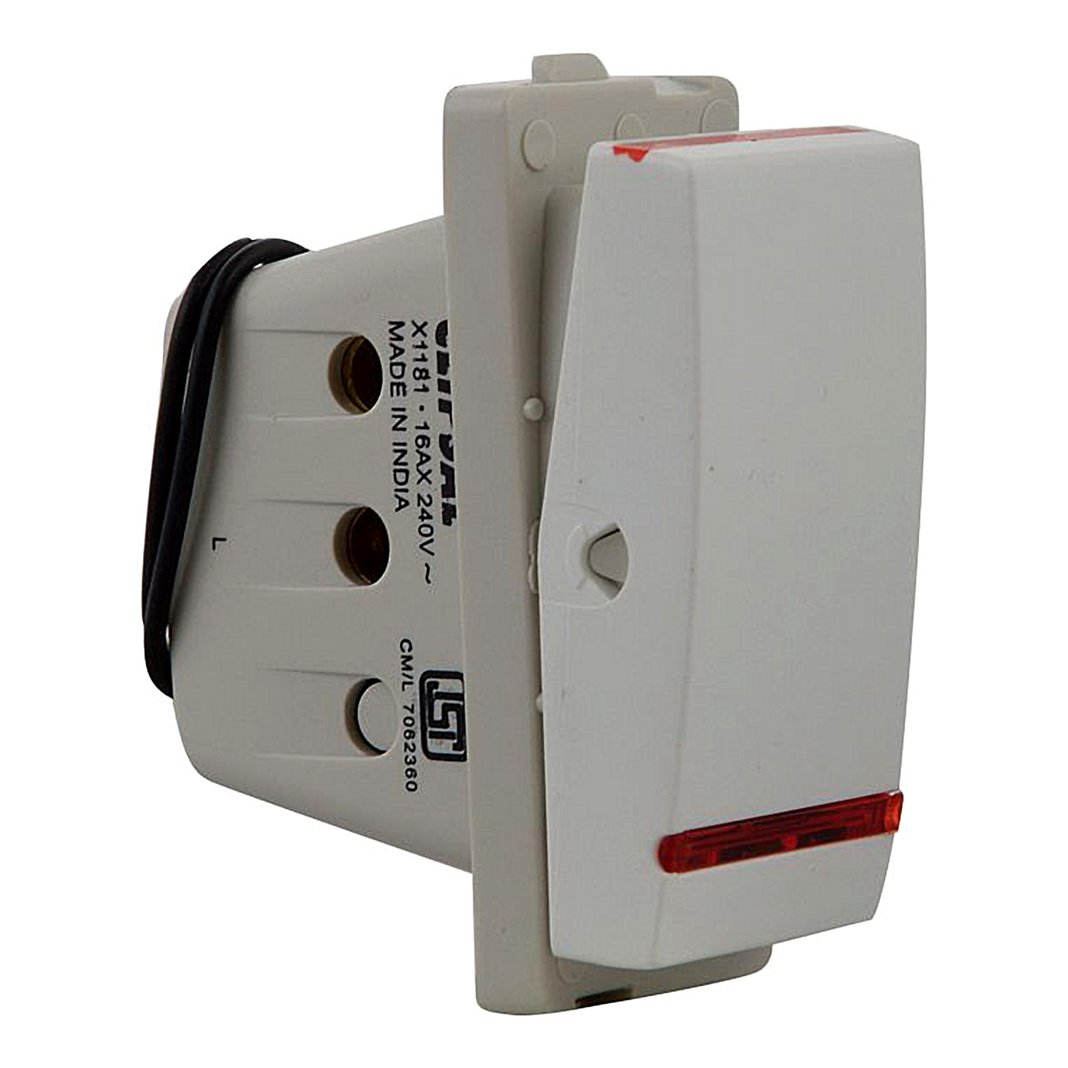 Schneider Opale Switch With Indicator Lamp · X1181WH