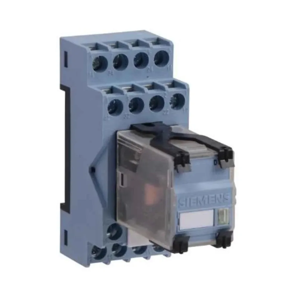 Siemens 7RQ Plug in Relay 6 A · 8 Pin · 2 CO · 24 V AC · Mechanical Flag With LED Indicator