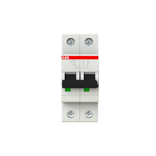 ABB S200M MCB · 2P (DP) · 10 A · C curve · 10 kA