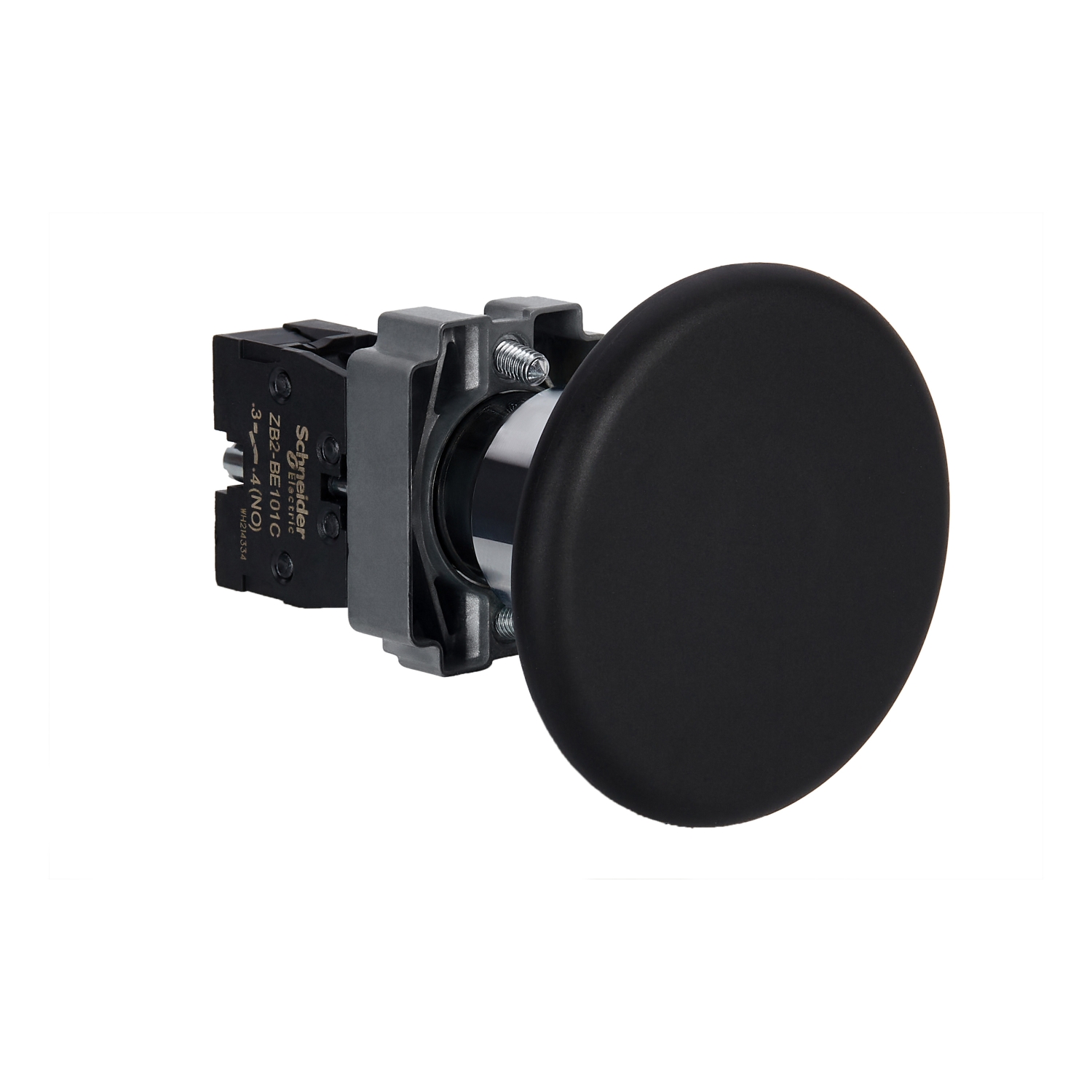 Schneider Harmony XB2 Push Button · 22 mm · 1 NO · Black · IP65 · XB2BR21C