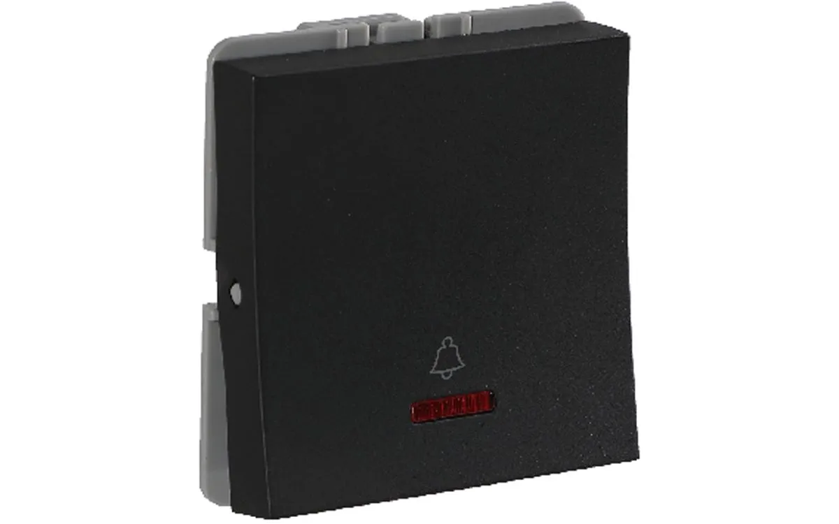 Havells 6 A Mega Bell Switch with Indicator Soot Black REO Elegant Bold