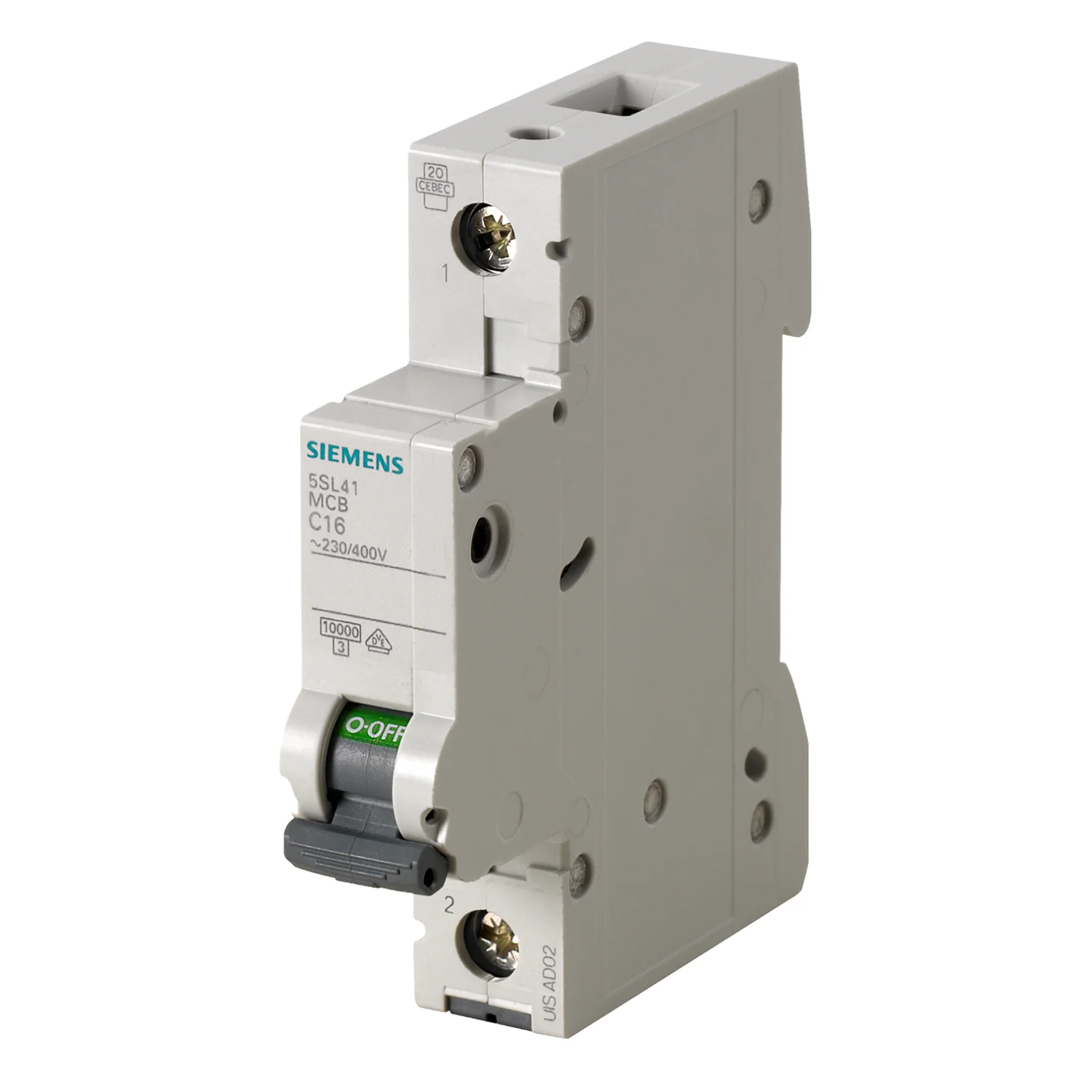 Siemens Betagard 5SL4 MCB 8 A · 1 Pole · 10 kA · C-Curve