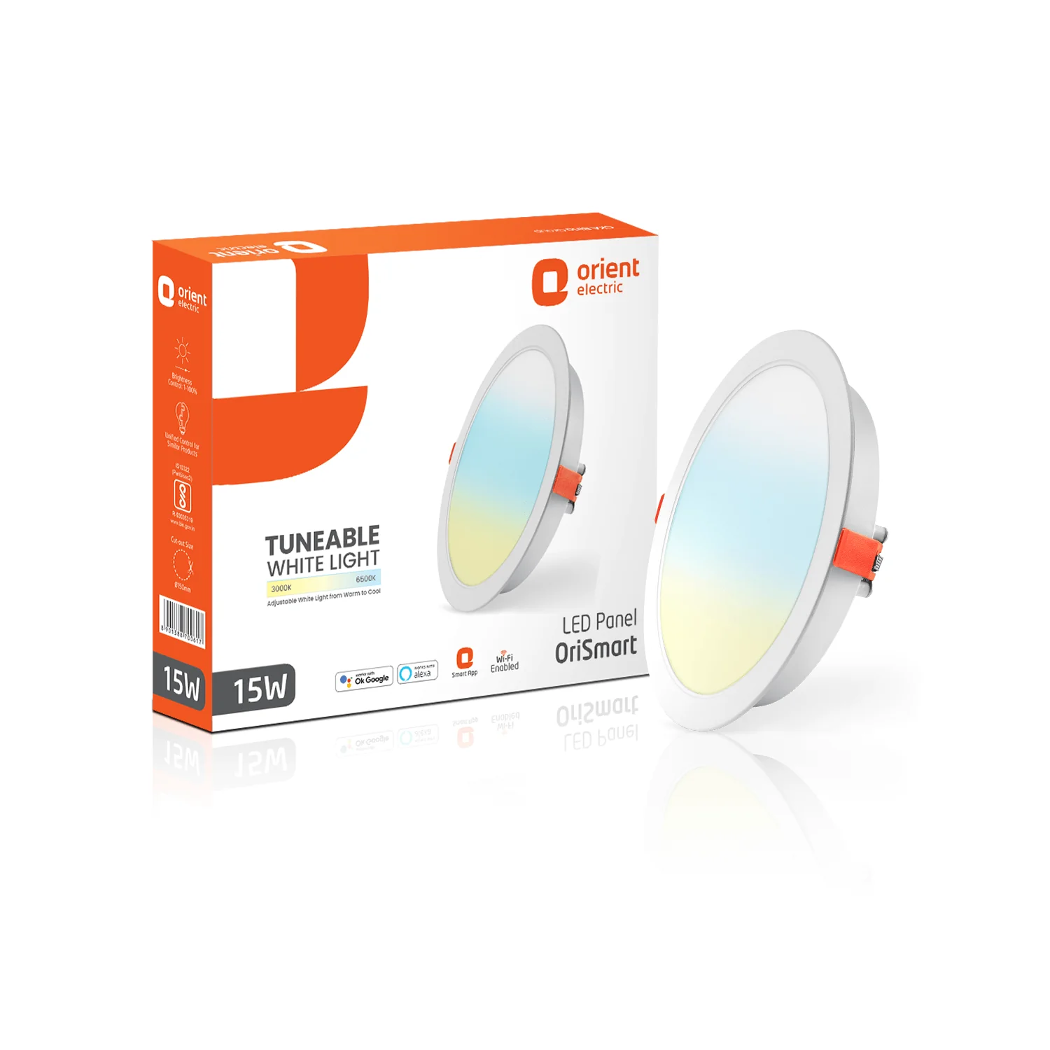 Orient Orismart LED Panel Tunable White Light Round · 15 W