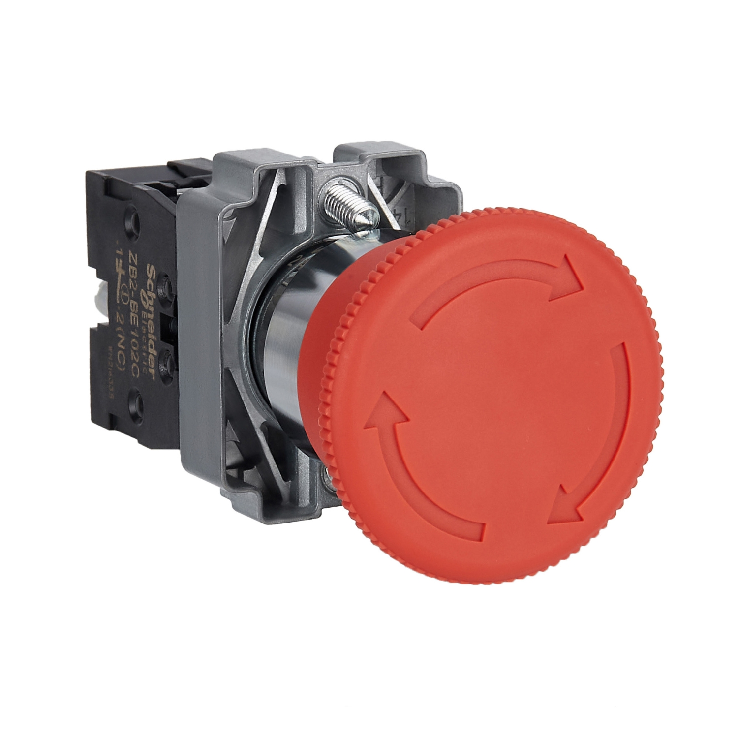 Schneider Harmony XB2 Push Button · 22 mm · 1 NC · Red · IP65 · XB2BS542C