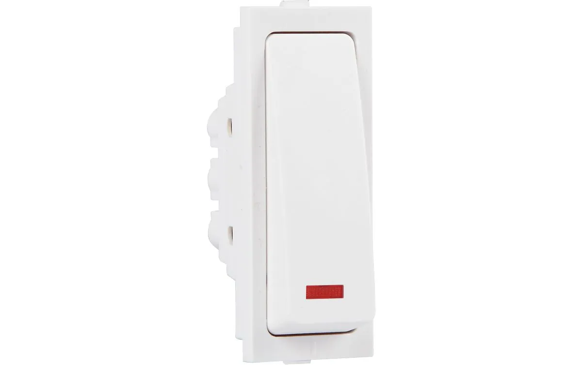 Havells 20 A 1 Way Switch with Indicator White REO Bliss
