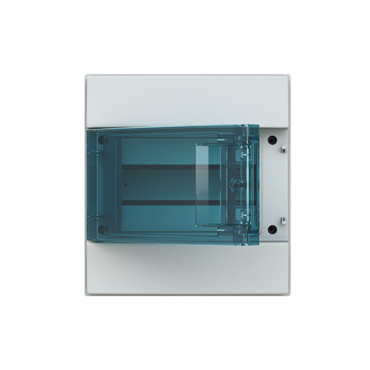 ABB IP65 Consumer Unit · Surface mounting · 8 M · 1 row(s) · Door: Single · Plastic · Transparent · Dimensions: 250 mm x 232 mm x 155 mm
