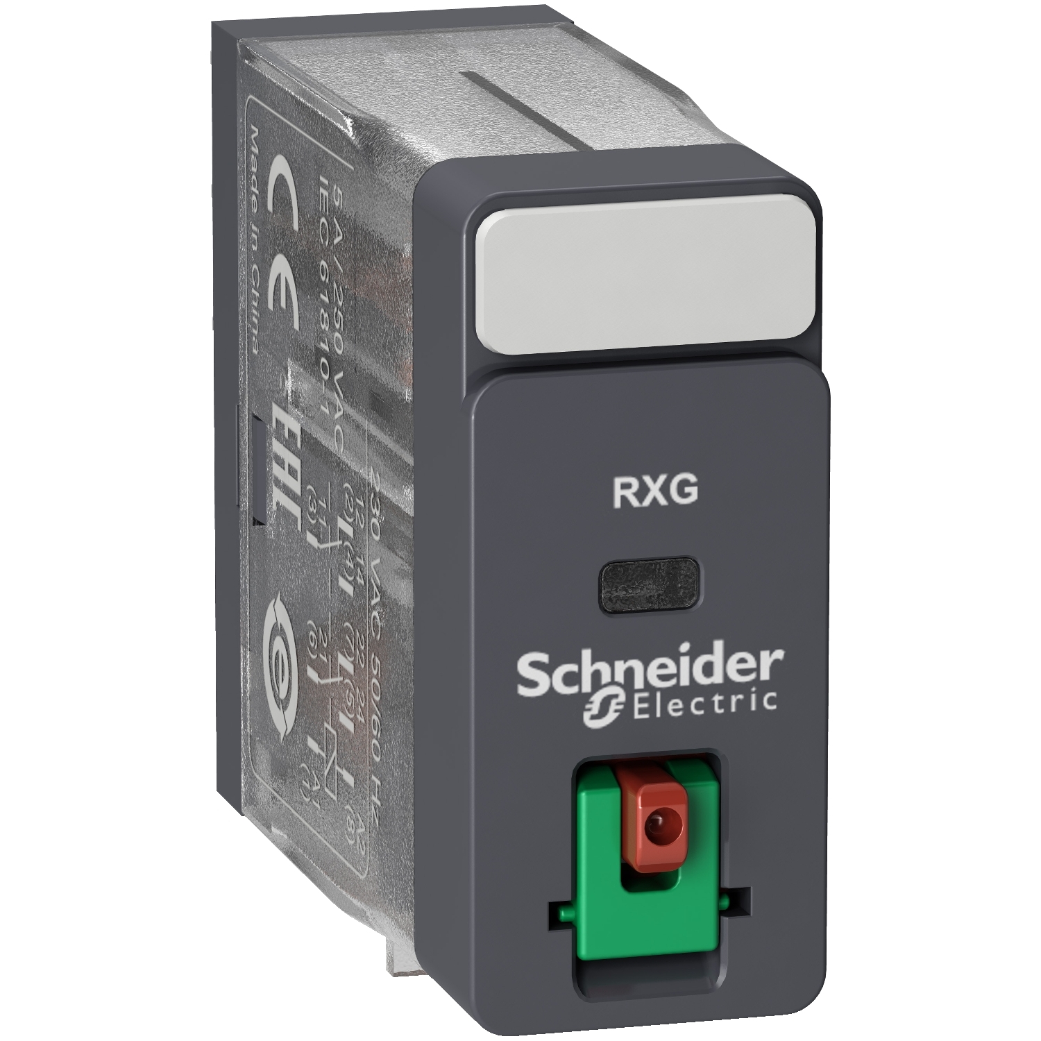 Schneider Harmony Plug-in Relay · 2 C/O · 5 A · 230 V AC coil · IP40 · RXG21P7
