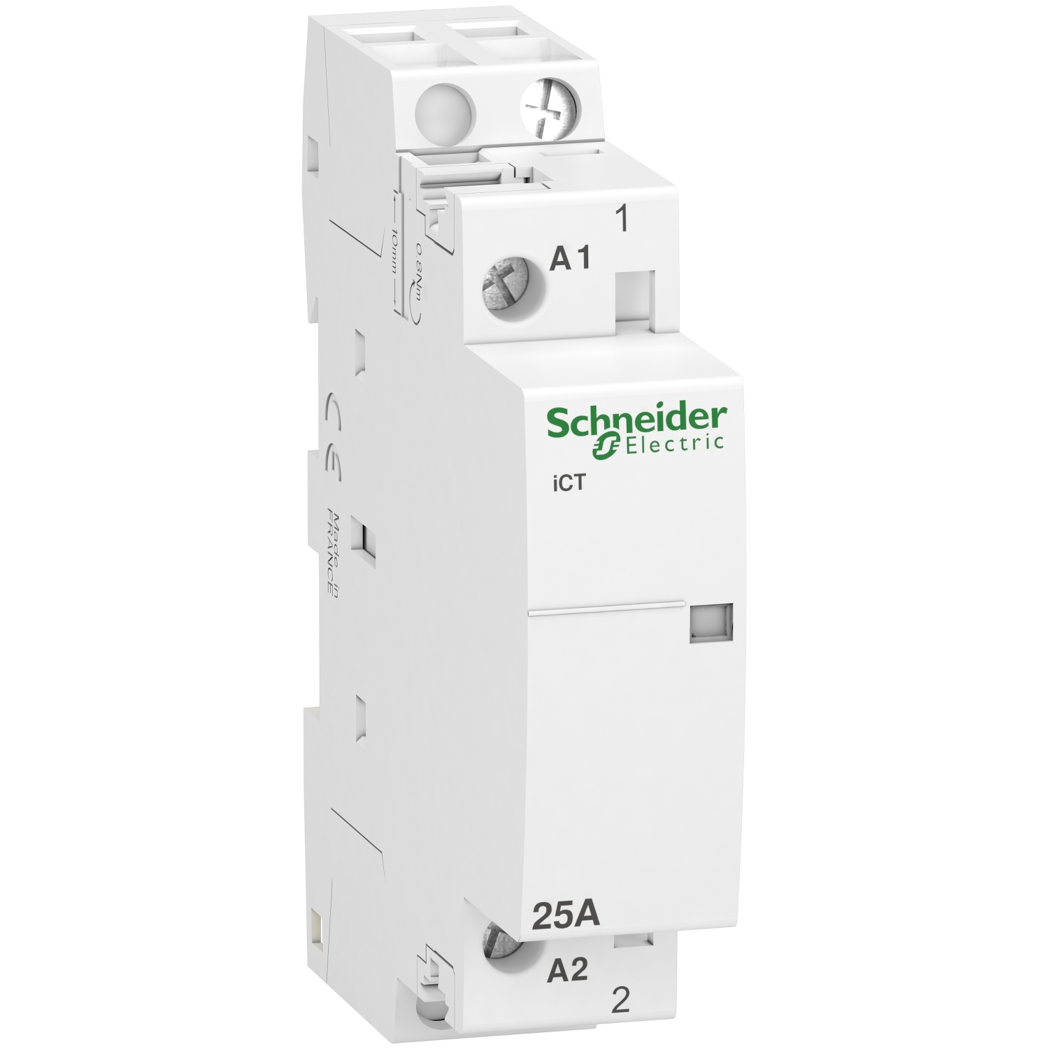 Schneider Acti9 iCT Power Contactor · 25 A AC-3 · 1 NO aux · 230...240 V AC 50 Hz coil