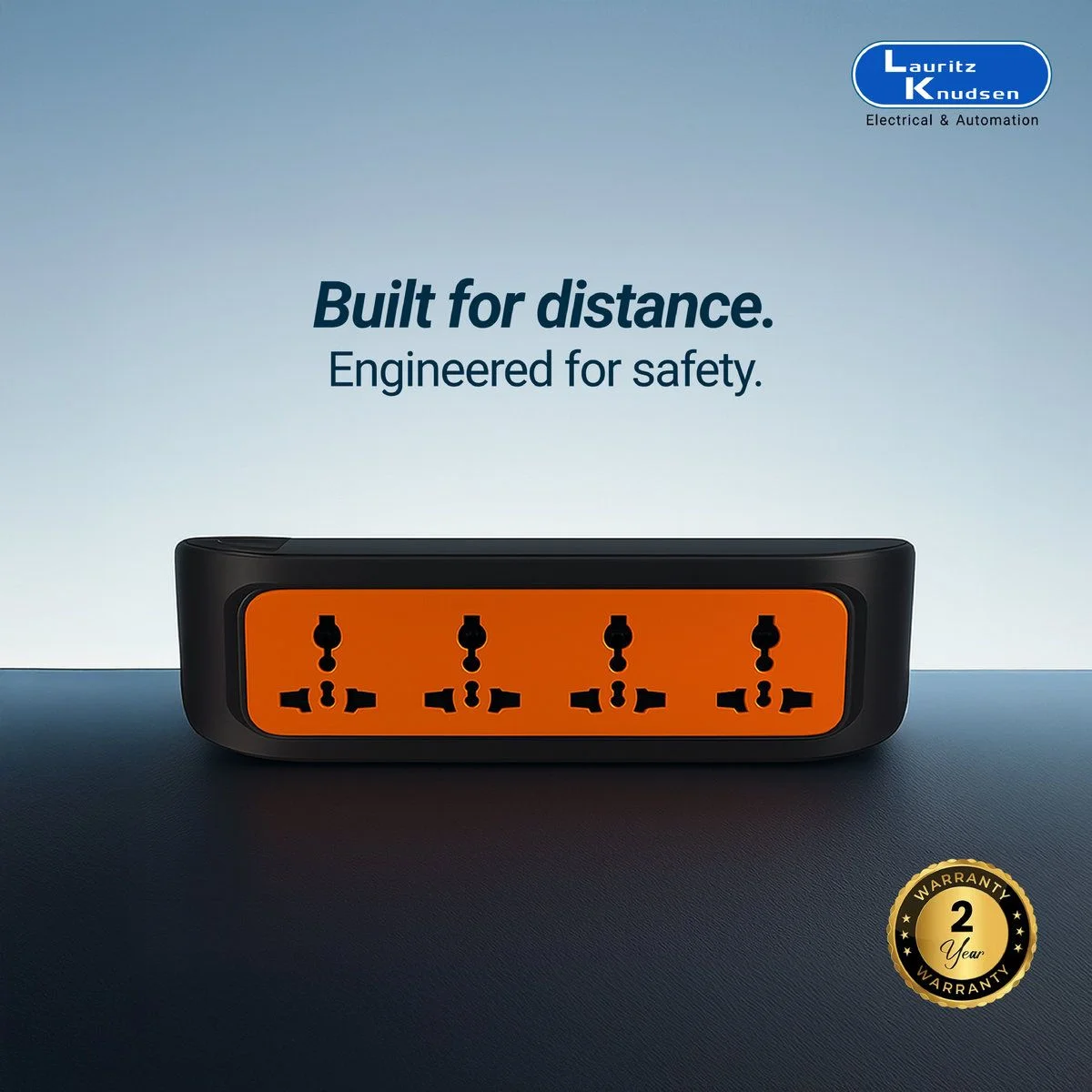 Lauritz Knudsen enGem Spike Guard · 4-Way · 5 m · Safe & reliable power distribution