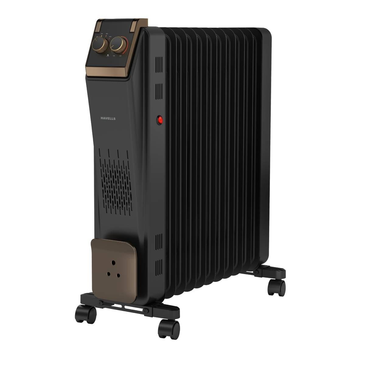 Havells Hestio 11 Straight Fins Oil Filled Room Heater · 2900 W · Black