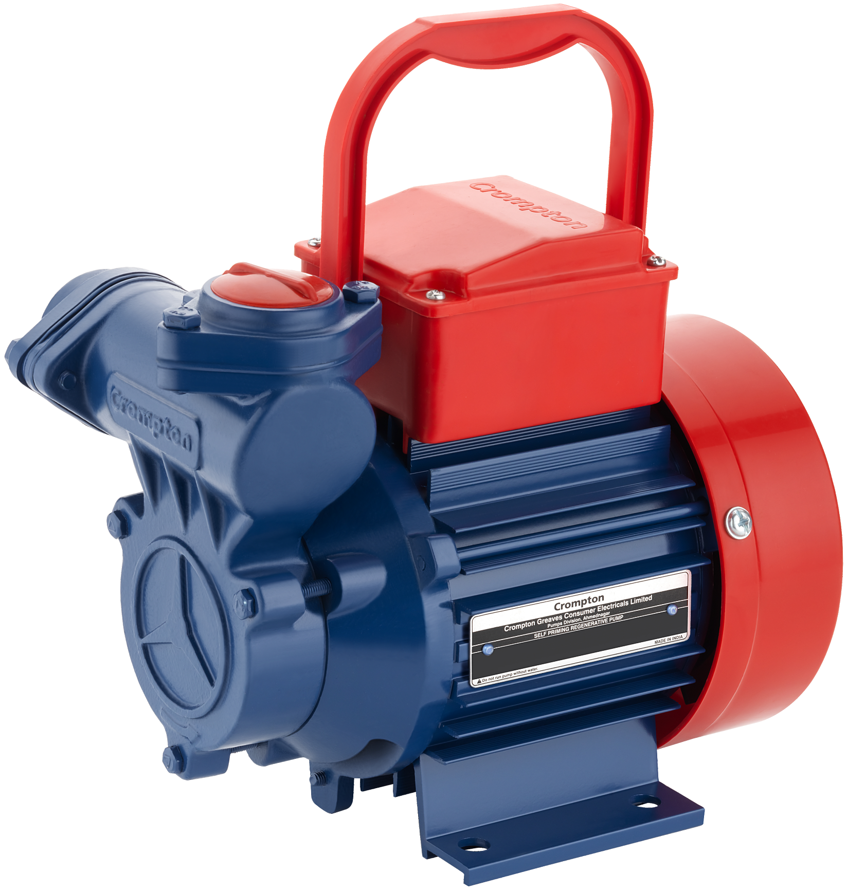 Crompton MINI CHAMP PLUS II · Mini Self Priming Regenerative Pump 0.5 HP · Blue & Red