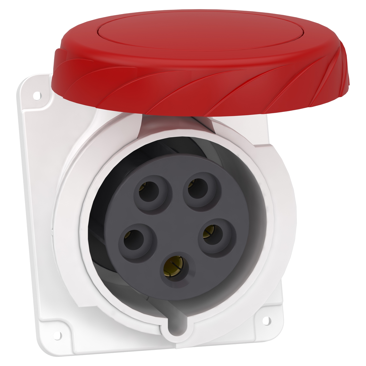 Schneider Mureva Industrial Socket · 32 A · 3P+N+E · 380 to 415 V · IP67 · Grey (RAL 7035) · PKF32F735