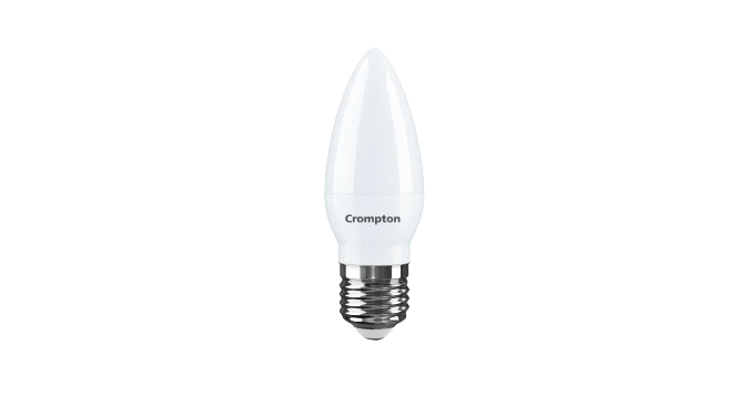 Crompton 4.5 W Frosted E27 Candle Lamp · Cool Day Light