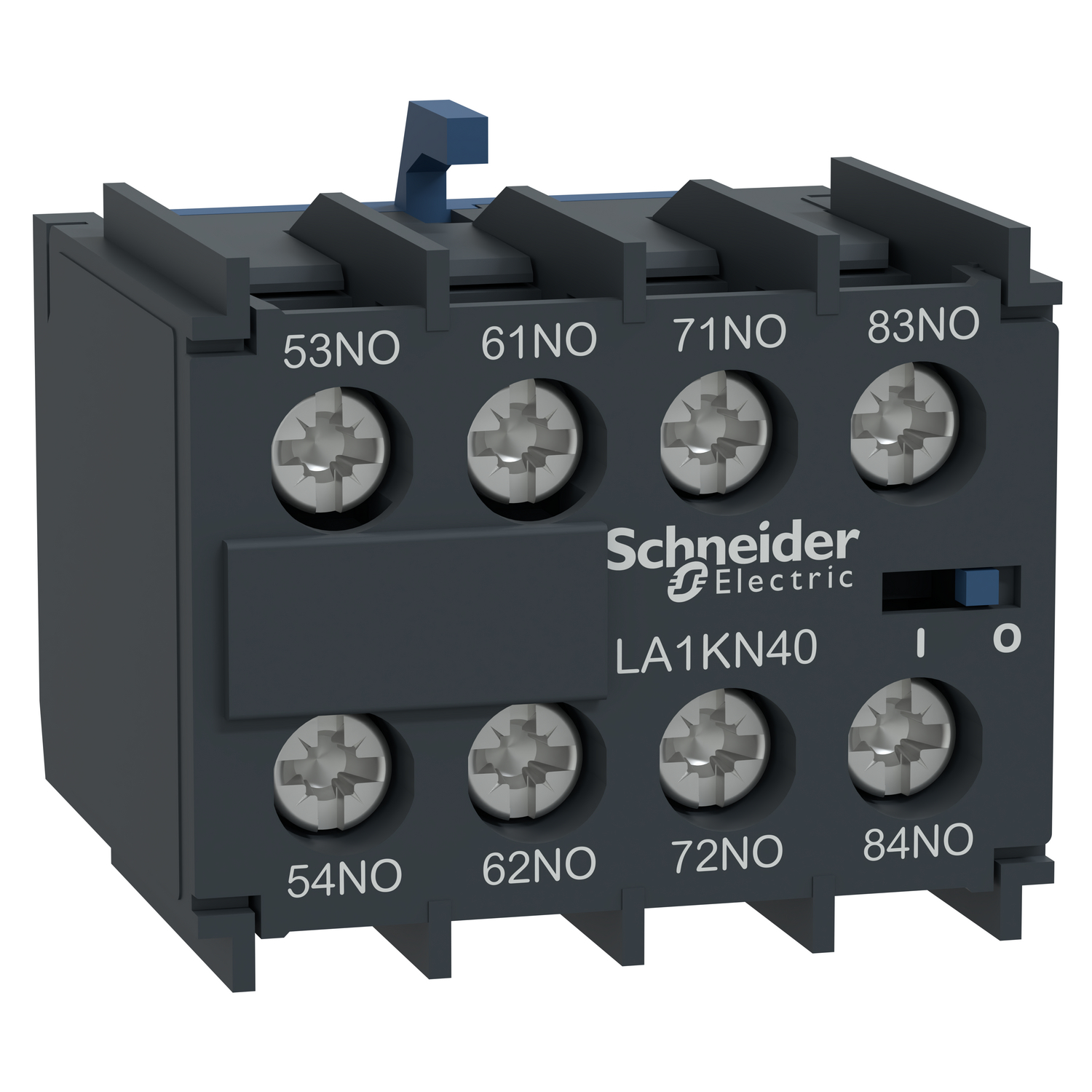 Schneider TeSys LA1 Auxiliary Contact Block · TeSys K · 4 NO · screw-clamps terminals