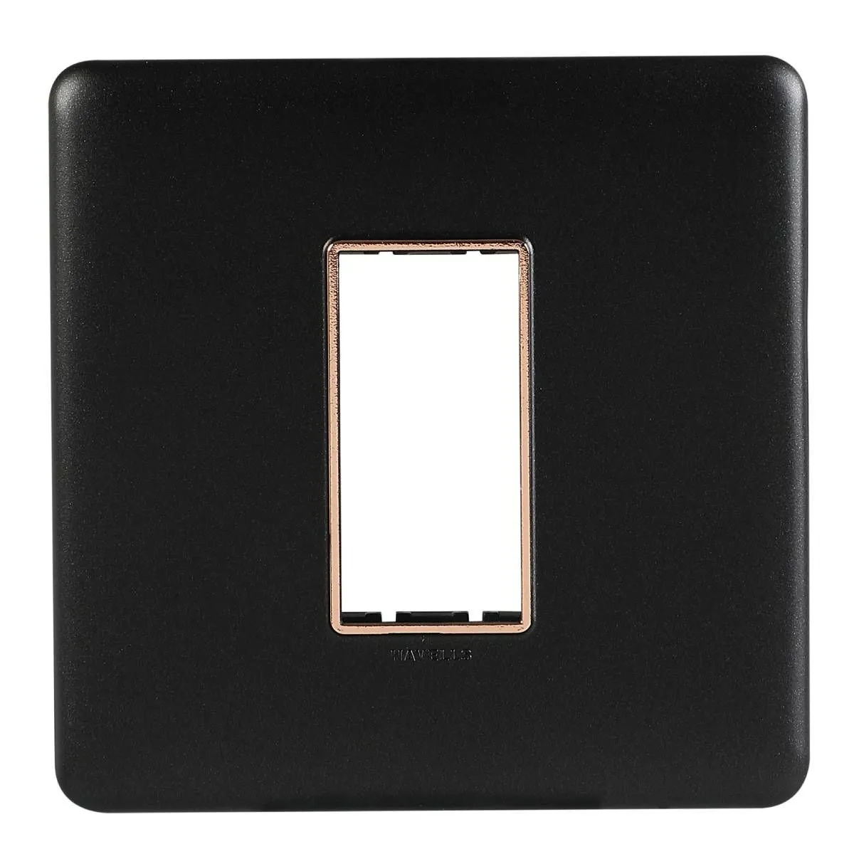 Havells Adiva 1 M Combined Plate Rose Bezel · Black