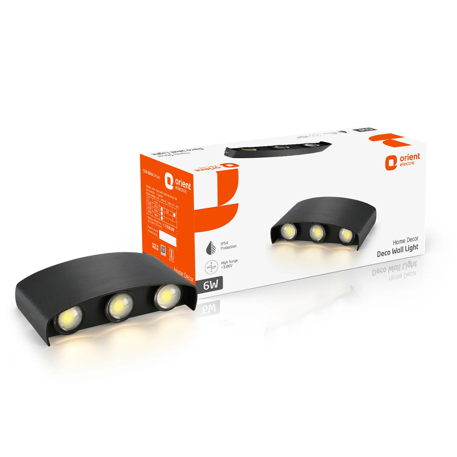 Orient 6 W Deco Wall Light 6 Way Wall Lamp · 420 lumens Bright Light Output · Warm White