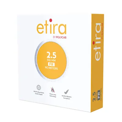 Polycab Etira House Wire · FR · 4.0 sq mm · 90 m · Red