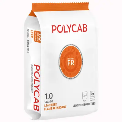 Polycab Optima+ House Wire · LF FR · 1.5 sq mm · 180 m · Red