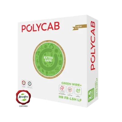 Polycab Green Wire+ coil, as pictured on polycab.com