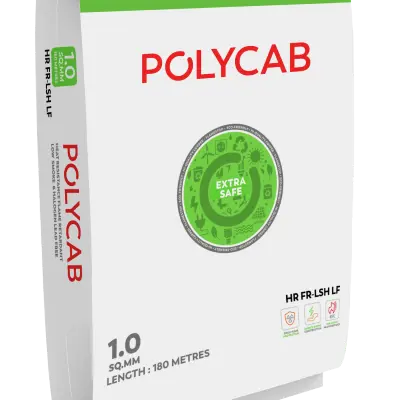 Polycab Green Wire+ House Wire · HR FR-LSH · 2.5 sq mm · 180 m · Red