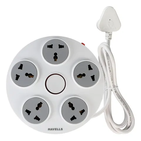 Havells Wheel Star 5X 5+1 Surge & Spikeguard (1.5 m) 6 A