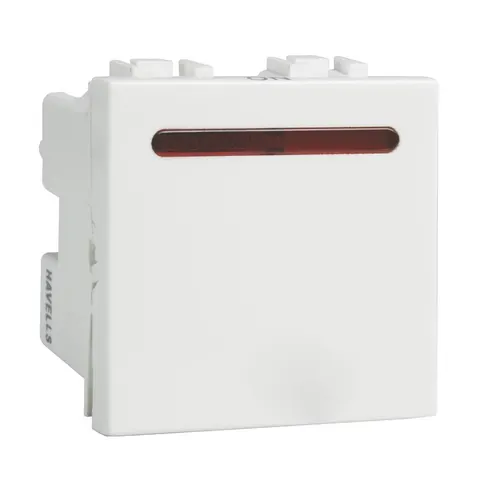Havells Coral 32 A DP Switch with Indicator · 2 M White